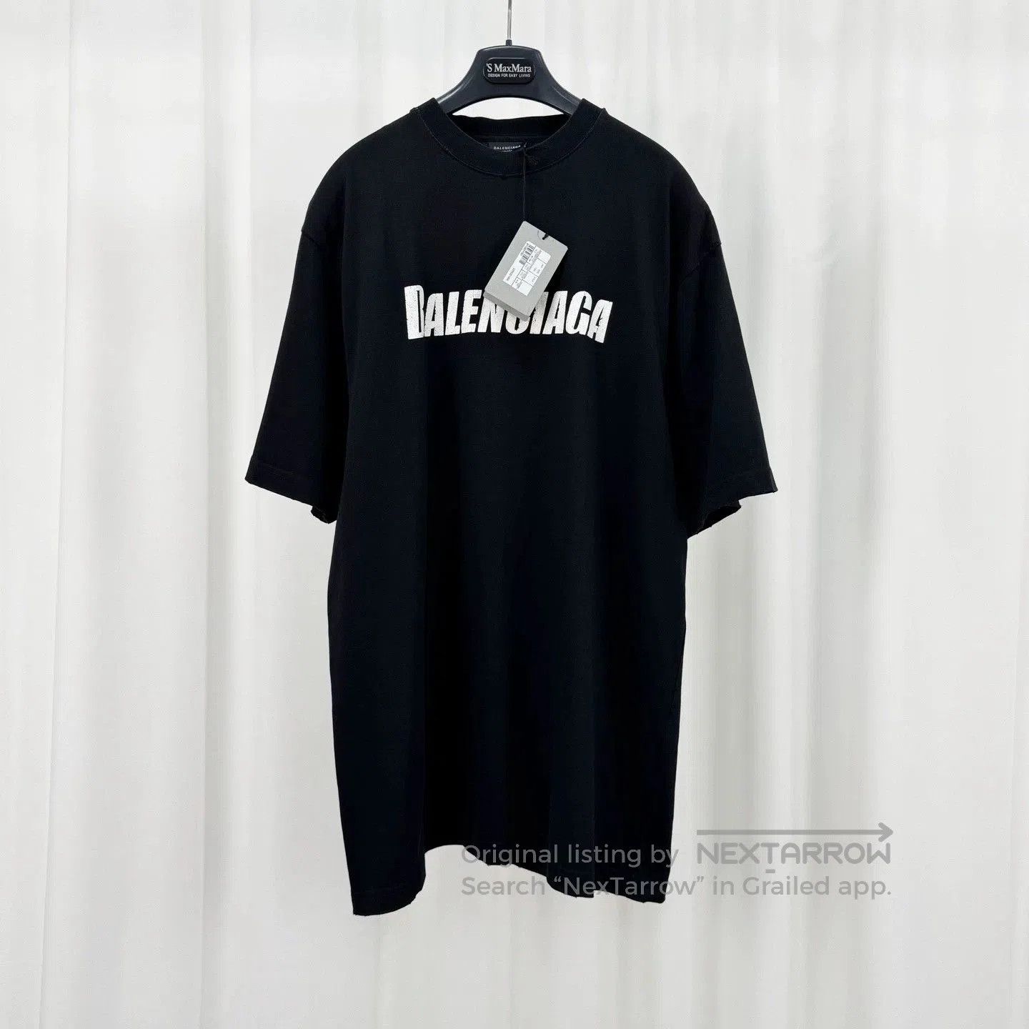 Balenciaga Balenciaga Cracked Logo Print T-shirt. Size US XXS / EU 40 - 1 Thumbnail