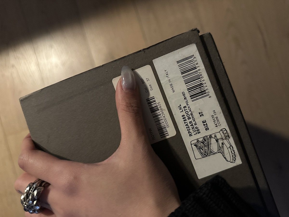 Rick Owens Rick Owens black Pony-Hair Megalace Lunar Boots Size US 6 / IT 36 - 10 Thumbnail