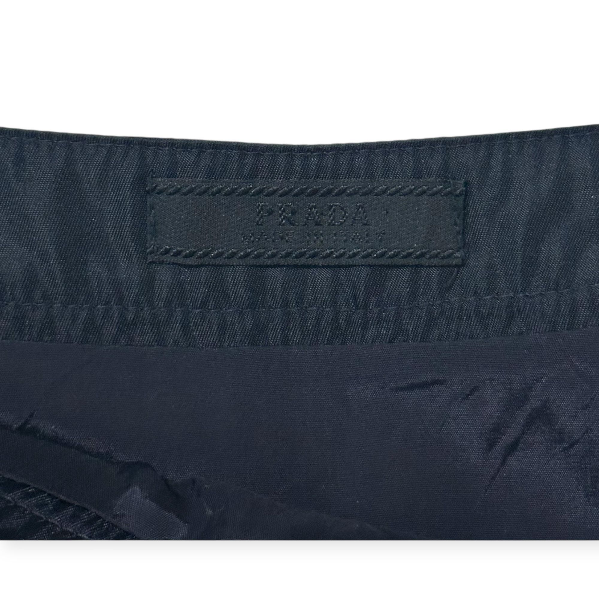 Prada Prada Archival 90s Tech Nylon Mini Skirt L Navy Size 27" / US 4 / IT 40 - 3 Thumbnail