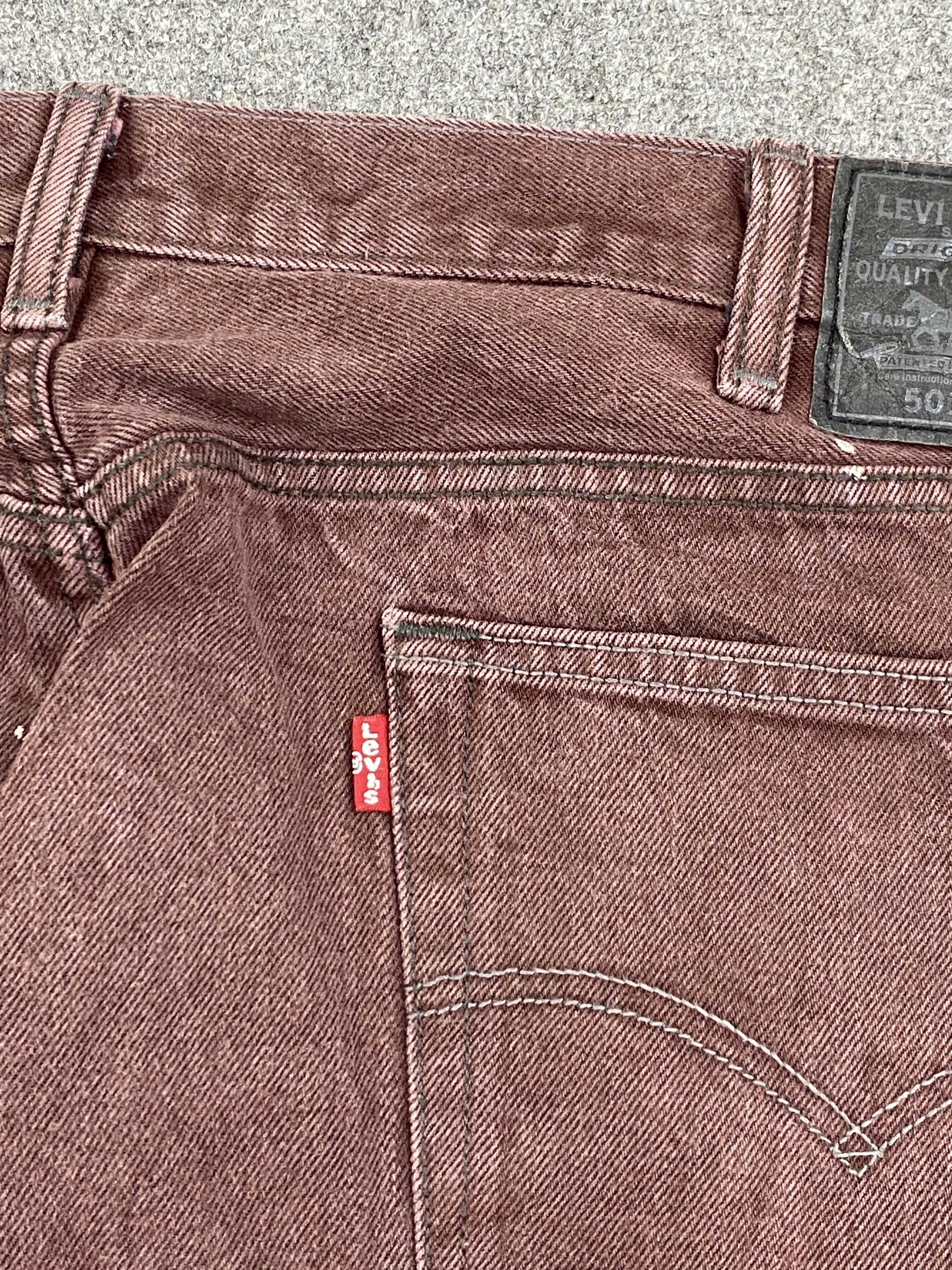 Levi's × Vintage Maroon Colour Vintage Levis 501 Jeans Size US 44 / EU 60 - 6 Thumbnail