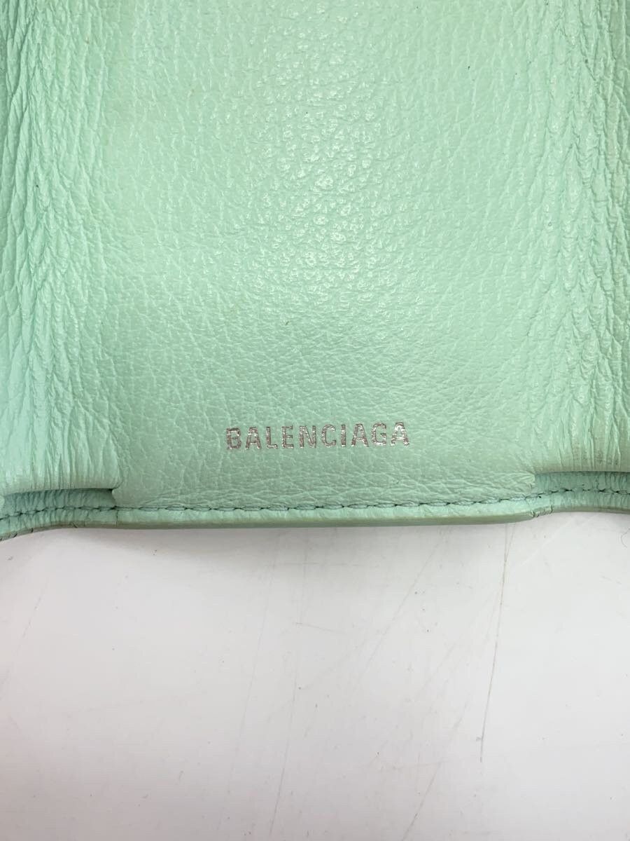 Balenciaga Balenciaga Paper Leather Mini Wallet Green Size ONE SIZE - 3 Thumbnail