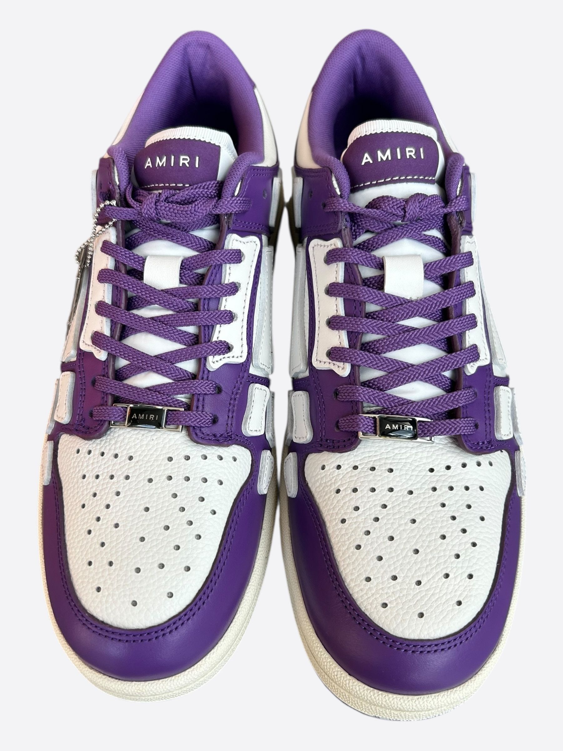 Amiri Amiri Purple & White Skel Low Top Sneakers Size US 13 / EU 46 - 2 Thumbnail