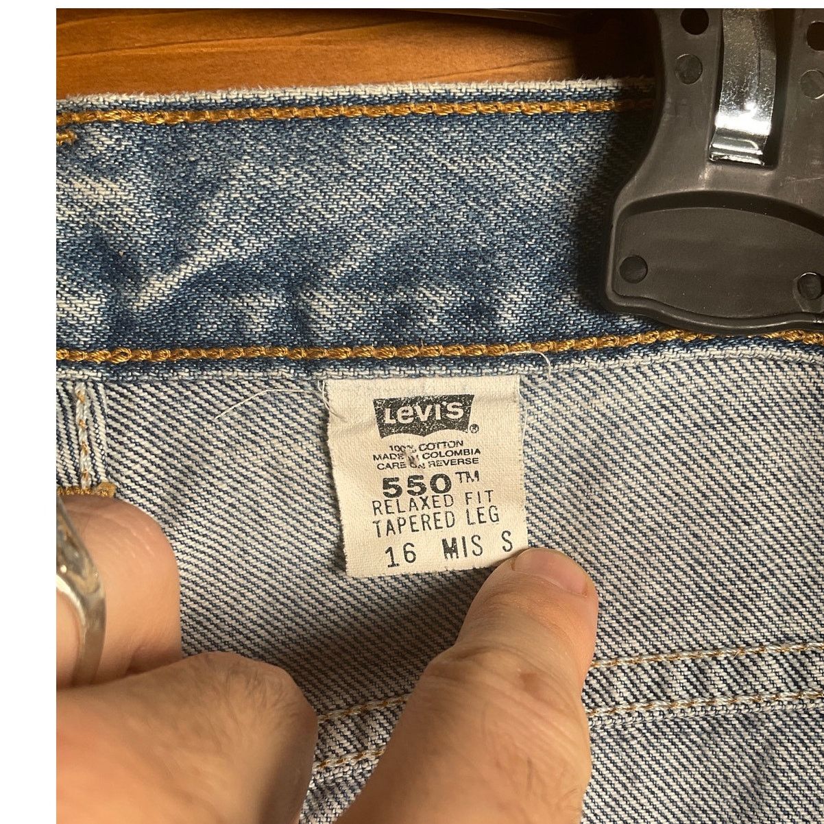 Levi's Vtg 90s Womens Levi's 550 Relaxed Fit Tapered Leg Sz 16 Moms Size 33" - 5 Thumbnail
