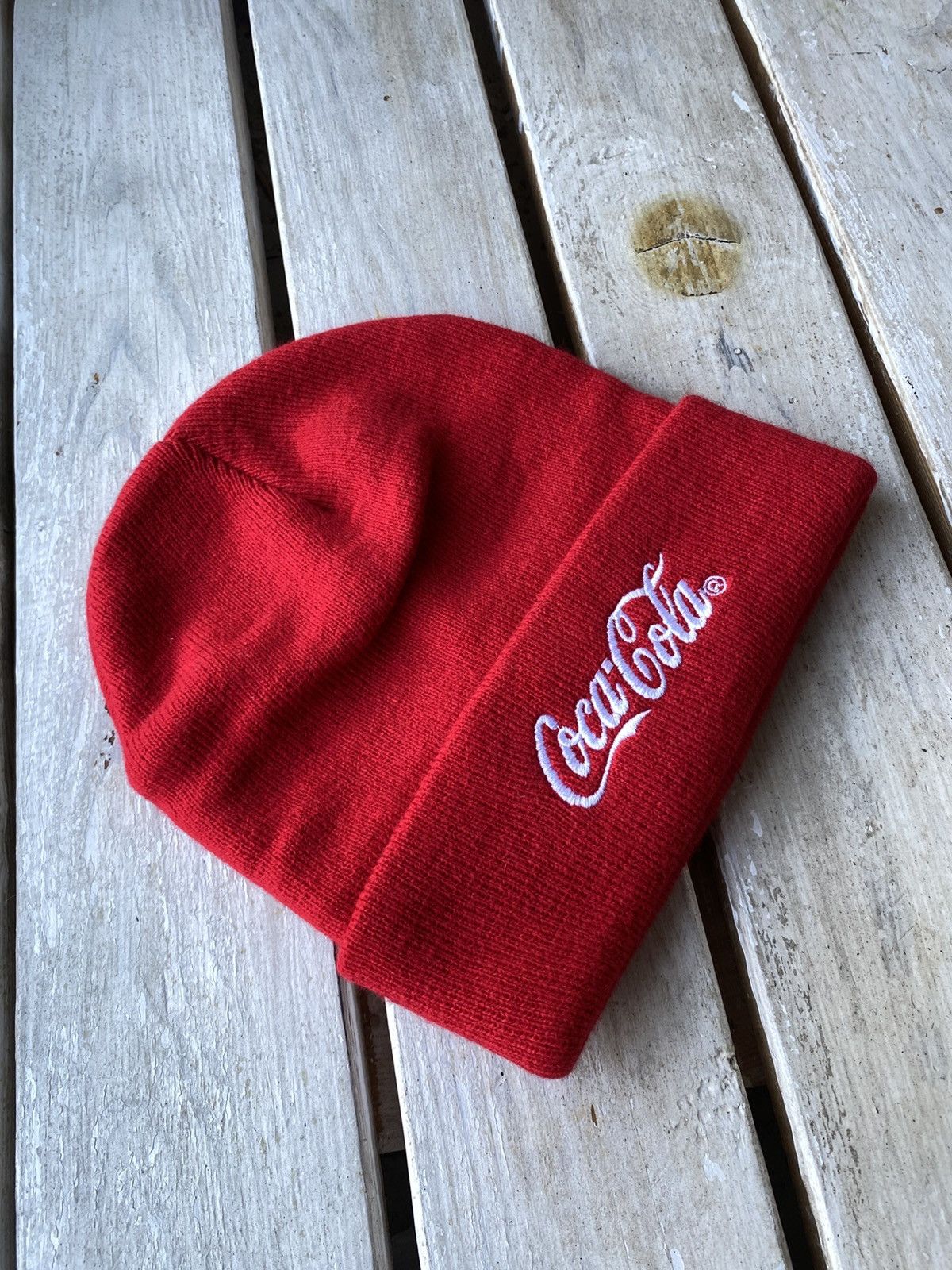 Coca Cola × Vintage Coca Cola Y2K Vintage Hat Pom Pom beanie hat coca cola Size ONE SIZE - 1 Thumbnail