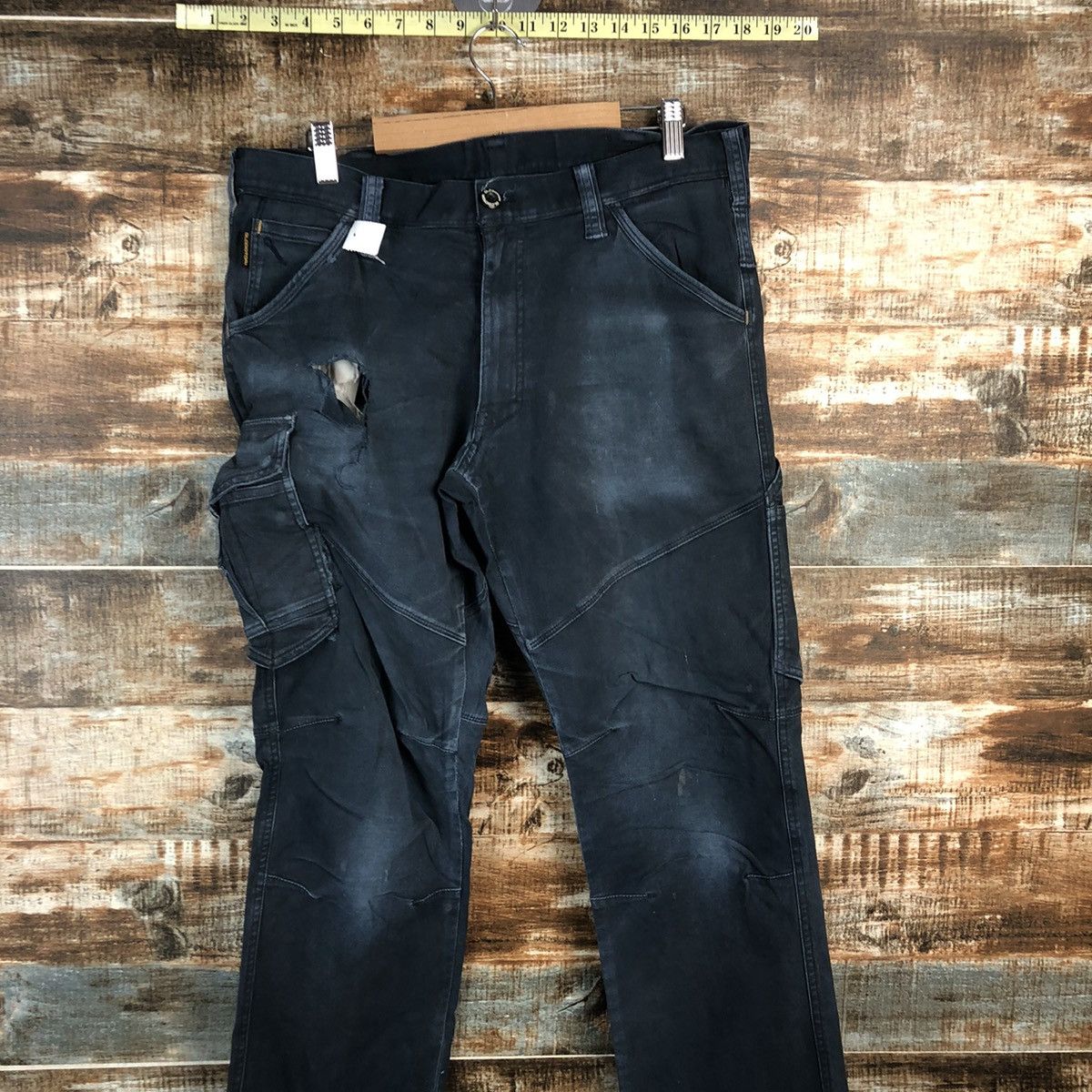 Japanese Brand DLL Gladiotor Dark Blue Cargo Multipocket Pants #C144 Size US 34 / EU 50 - 2 Thumbnail