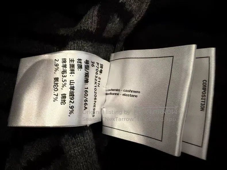 Chanel Chanel 21N black cashmere ski letter sports trousers Size 24" / US 00 / IT 34 - 6 Thumbnail