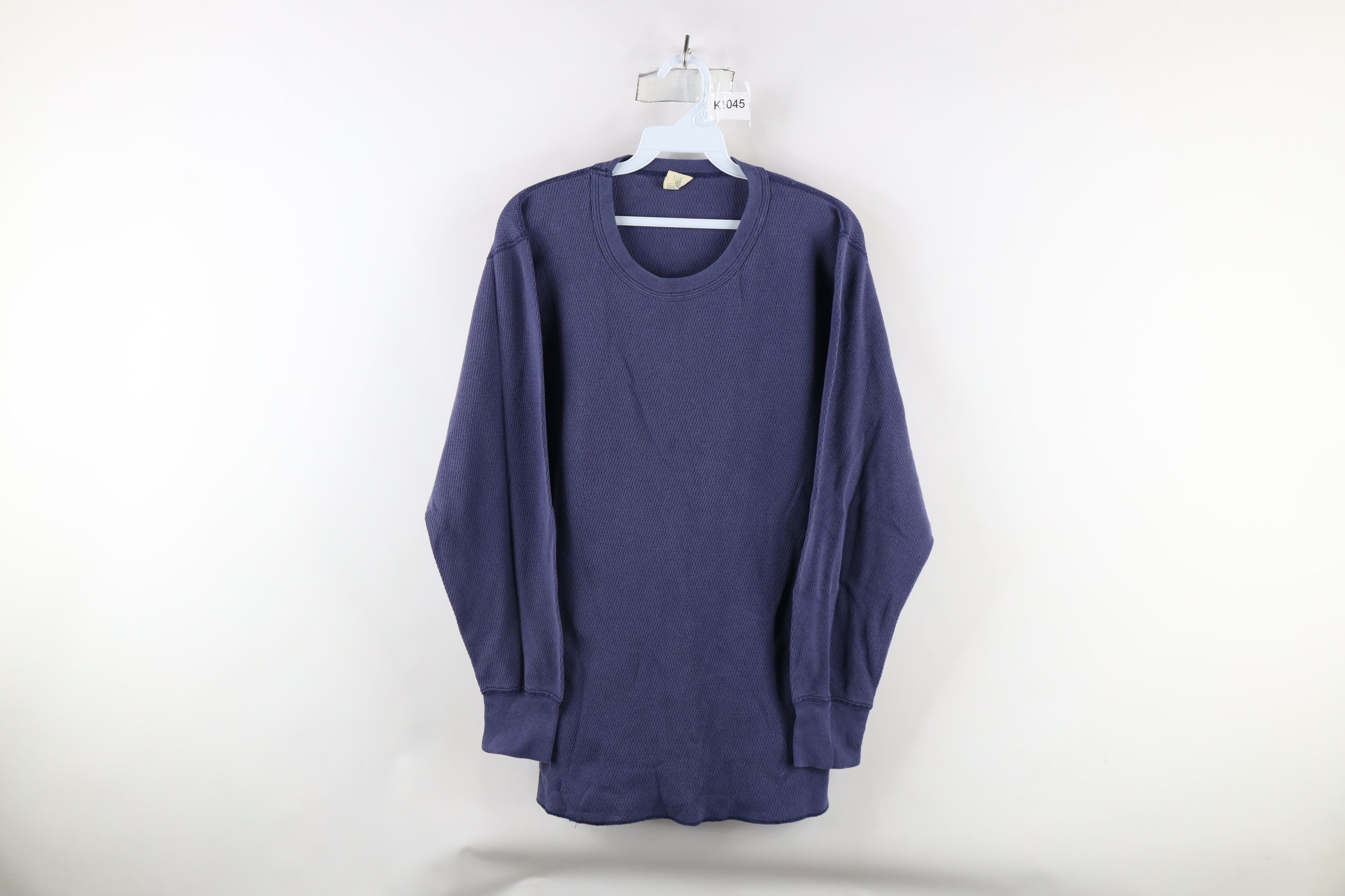 Vintage Vintage 70s Streetwear Waffle Knit Long Sleeve T-Shirt USA Size US XL / EU 56 / 4 - 1 Thumbnail