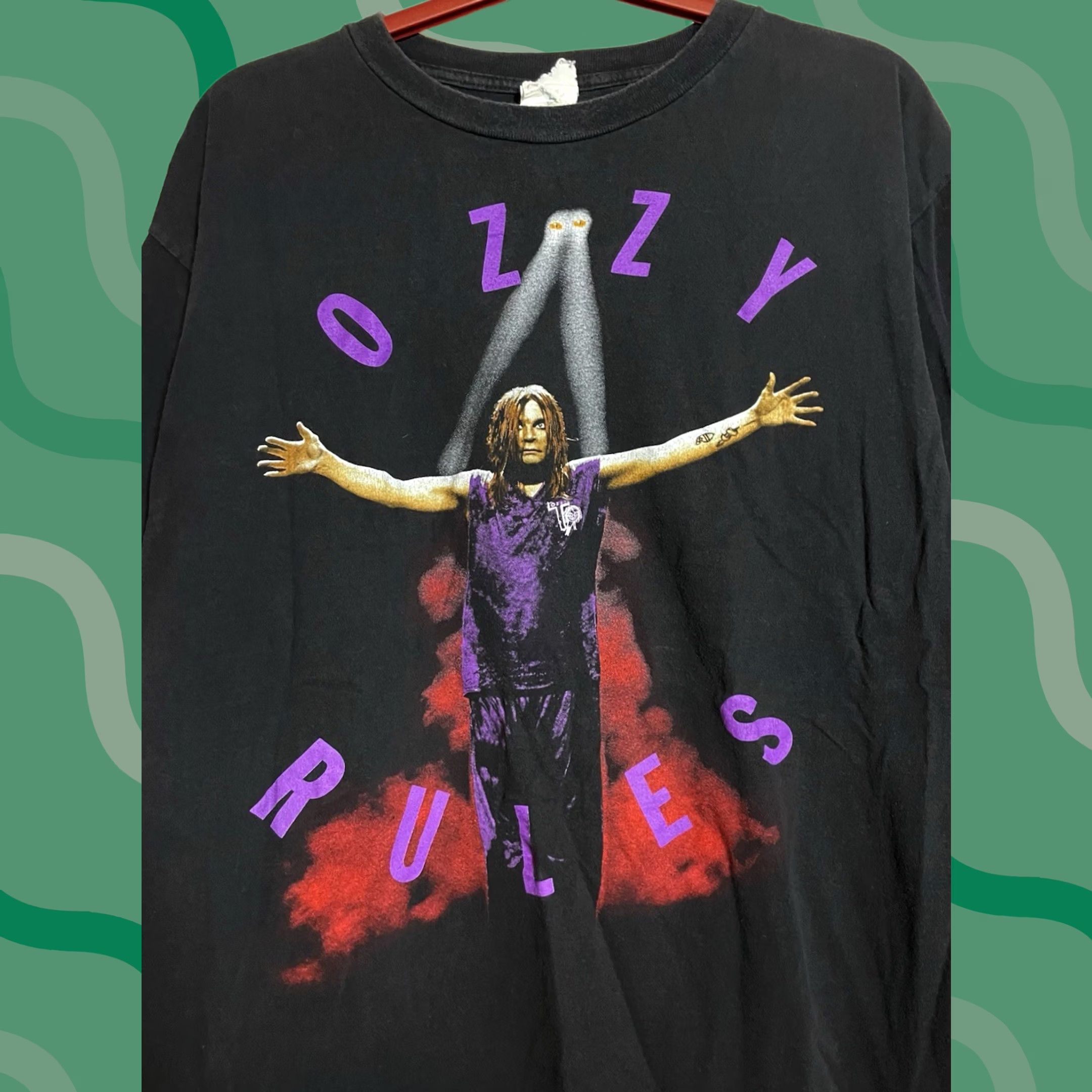 Vintage VINTAGE Ozzy Osbourne 90's OZZY RULES Heavy Metal Band Shirt XL Black Mens T-Shirt Band 90s ozzy rules Size US XL / EU 56 / 4 - 1 Thumbnail