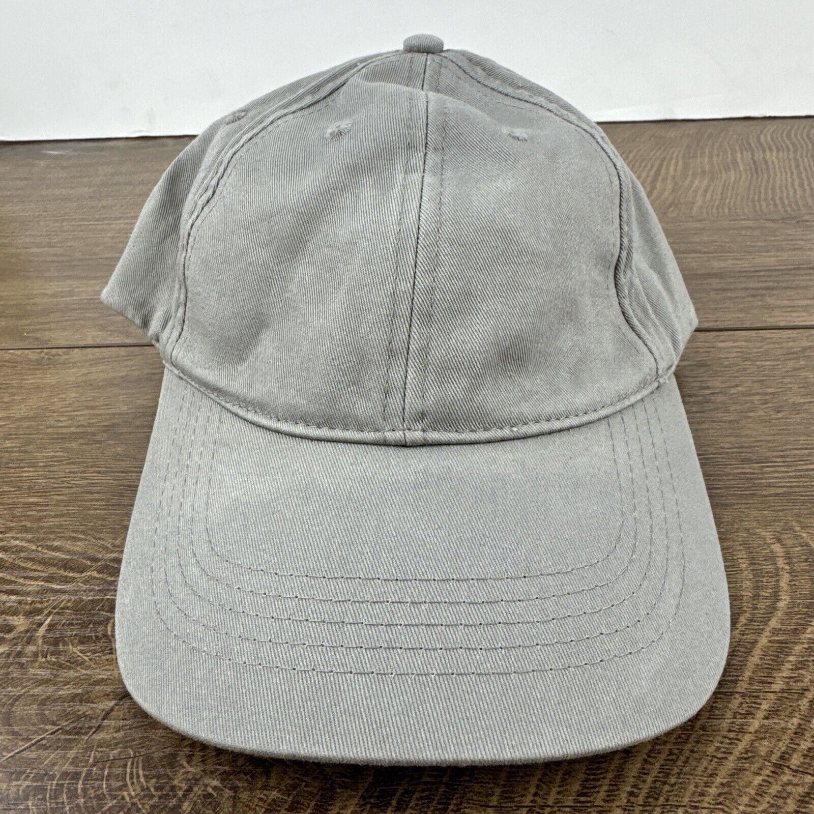 Other Plain Gray Baseball Hat Cap Gray Hat Adjustable Adult Size H Size ONE SIZE - 5 Thumbnail