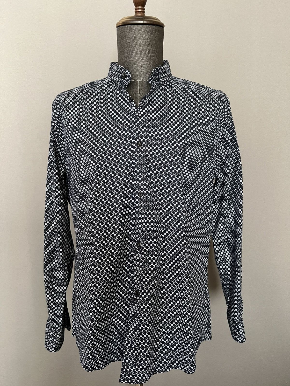 Scotch & Soda Scotch & Soda men's blue button down dress casual shirt Size US XL / EU 56 / 4 - 3 Thumbnail