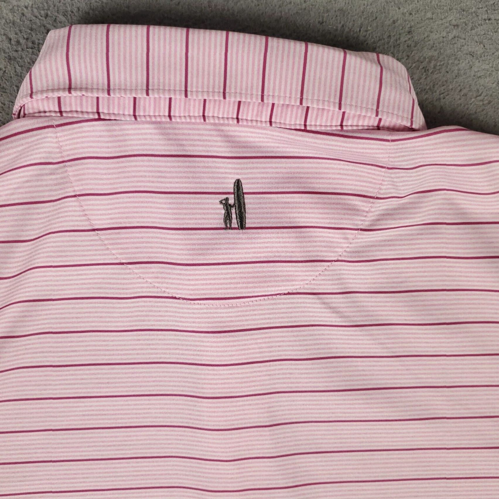 johnnie-O Johnnie O Polo Shirt Mens Size Large Pink Striped Golf Casual Short Sleeve Size US L / EU 52-54 / 3 - 6 Thumbnail