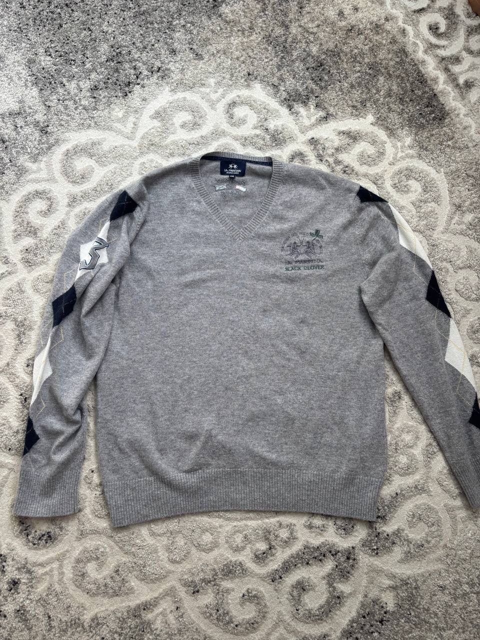 La Martina La Martina Cashmere & Wool "Black Clover" Sweater (Fits XL) Size US XL / EU 56 / 4 - 2 Thumbnail
