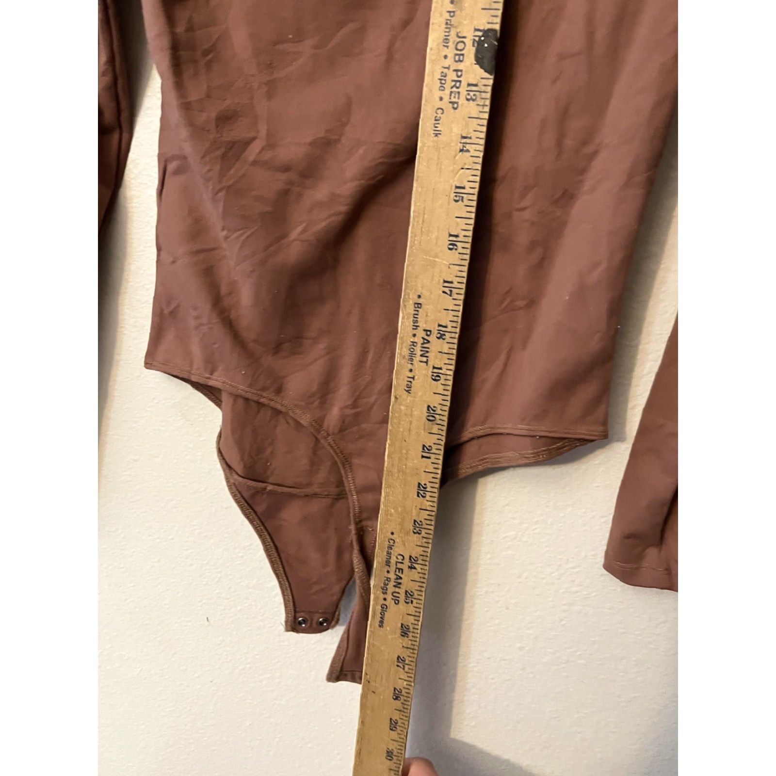 Abercrombie & Fitch Abercrombie & Fitch Soft A&F Collection Bodysuit Long Sleeve Brown S Mock Neck Shirt Women Size S / US 4 / IT 40 - 4 Thumbnail