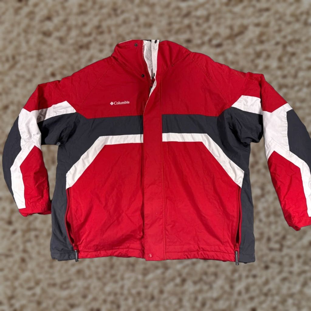 Vintage Columbia Jacket Men Regular 2XL Red Nylon Shell Polyester Insulation Parka Weather Shell 2XL Chest 48 in Size US XXL / EU 58 / 5 - 1 Thumbnail