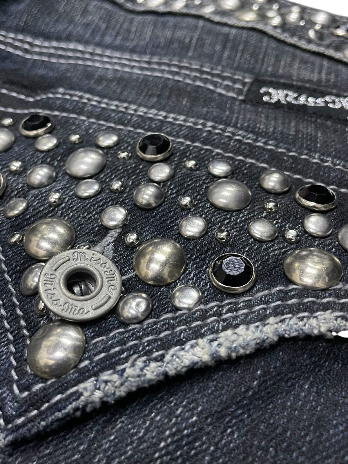 Tornado Mart Vintage Tornado Mart Style Rhinestone Studded Flare Jeans Size US 31 - 18 Thumbnail