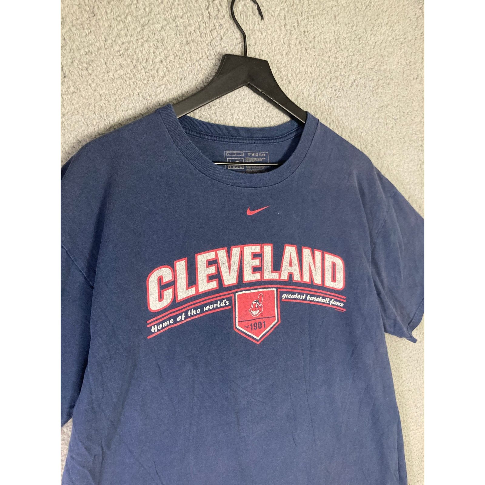 Nike Vintage 2000 Nike Cleveland Baseball Men's XL Blue Shirt Size US XL / EU 56 / 4 - 5 Thumbnail