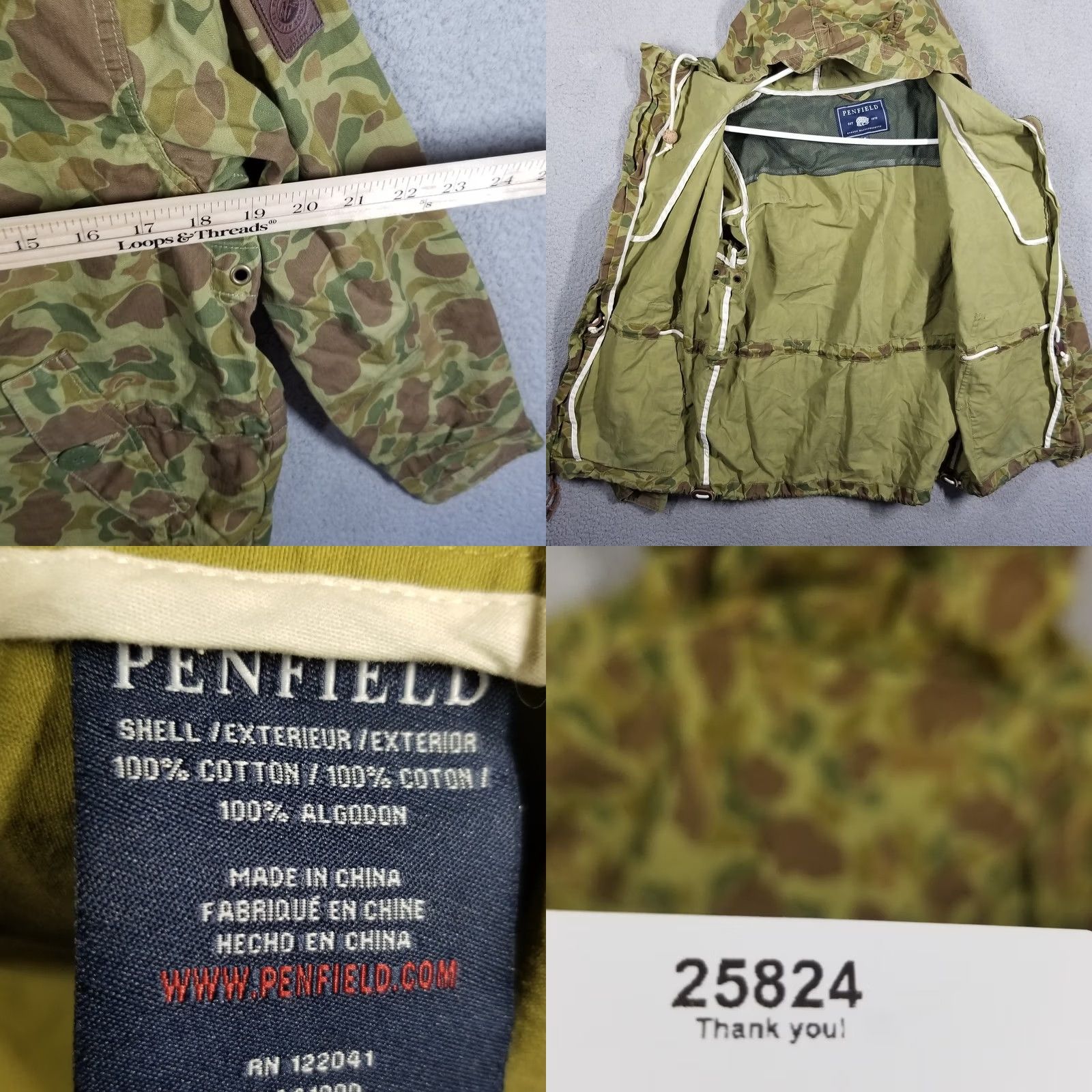 Penfield Penfield Zip Camouflage Jacket Small Cotton Camouflage Military Jacket Men Slim Regular Mens Zip Full Zip Hooded Size US S / EU 44-46 / 1 - 8 Thumbnail