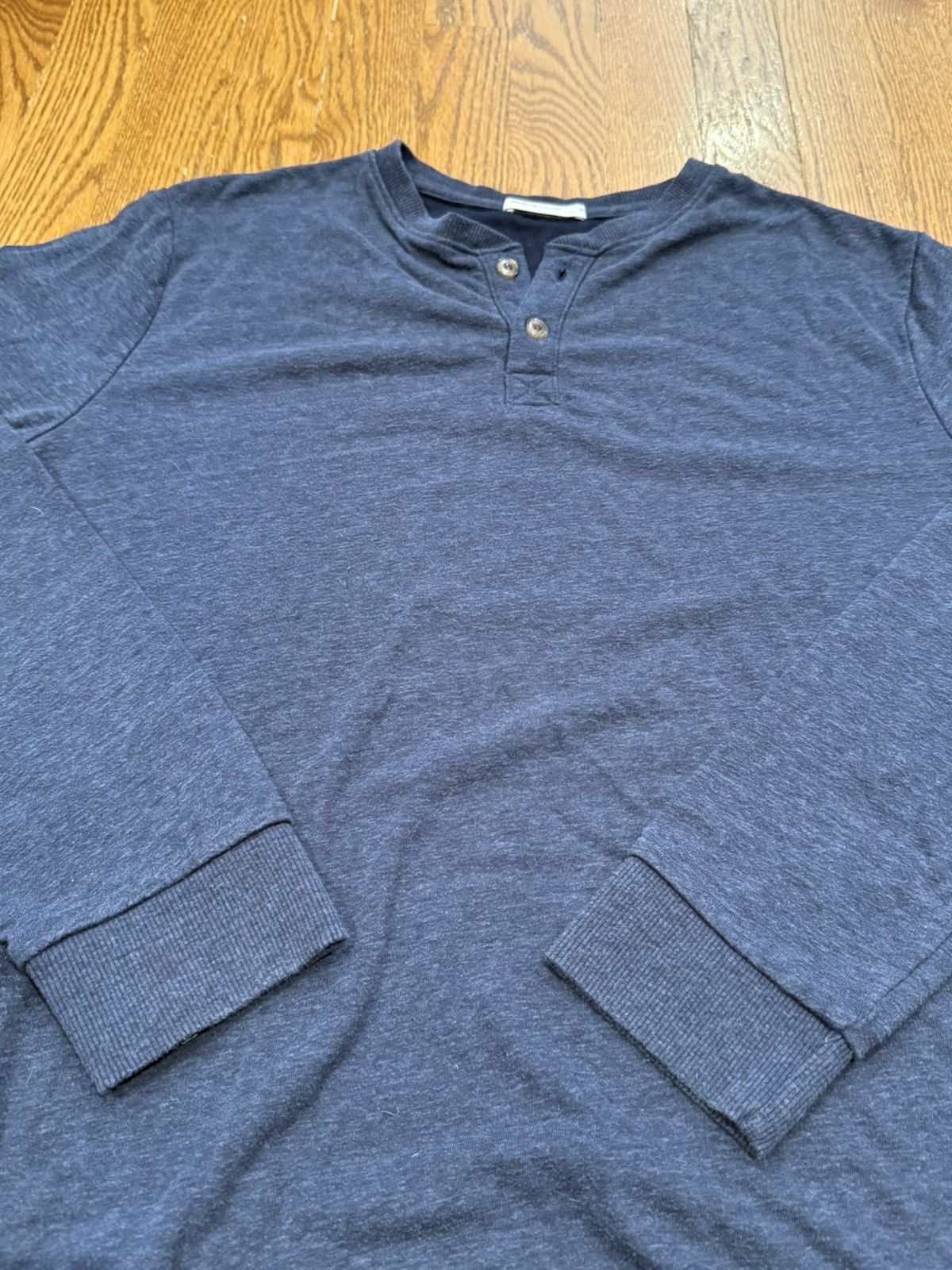 Marine Layer Navy Blue Marine Layer Lined Long Sleeve Henley Shirt Size US S / EU 44-46 / 1 - 2 Thumbnail