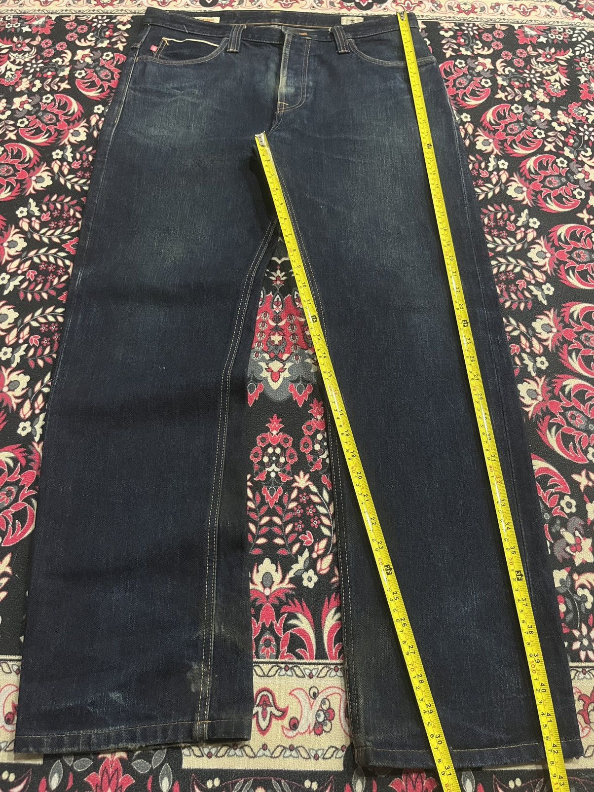 Sugar Cane ⚡️Selvedge⚡️Big John X Takeo Kikuchi Navy Blue Washed Raw Jean Size US 34 / EU 50 - 18 Thumbnail