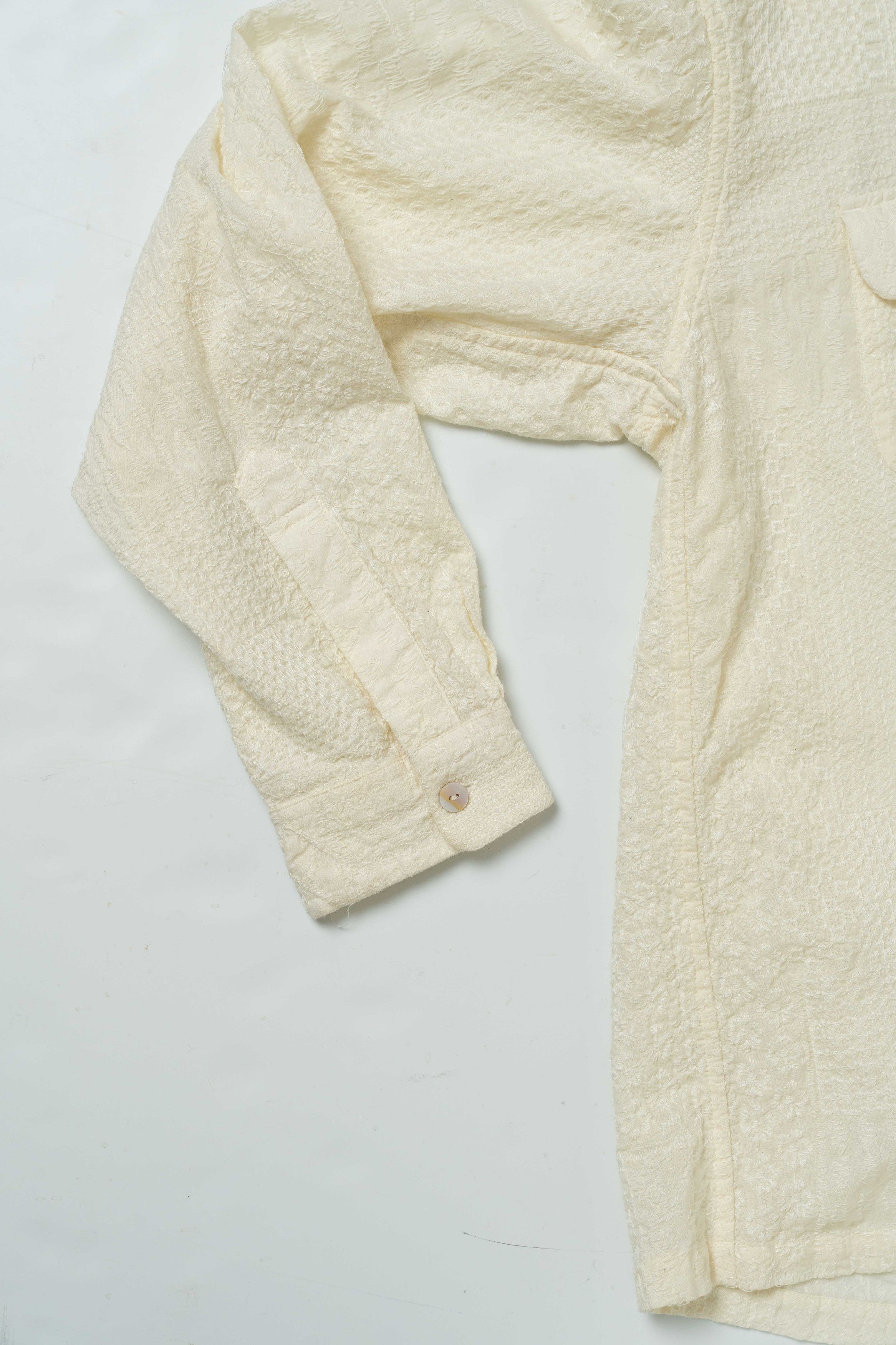 Niche Niche crazy patchwork weave ivory button down large Size US L / EU 52-54 / 3 - 4 Thumbnail