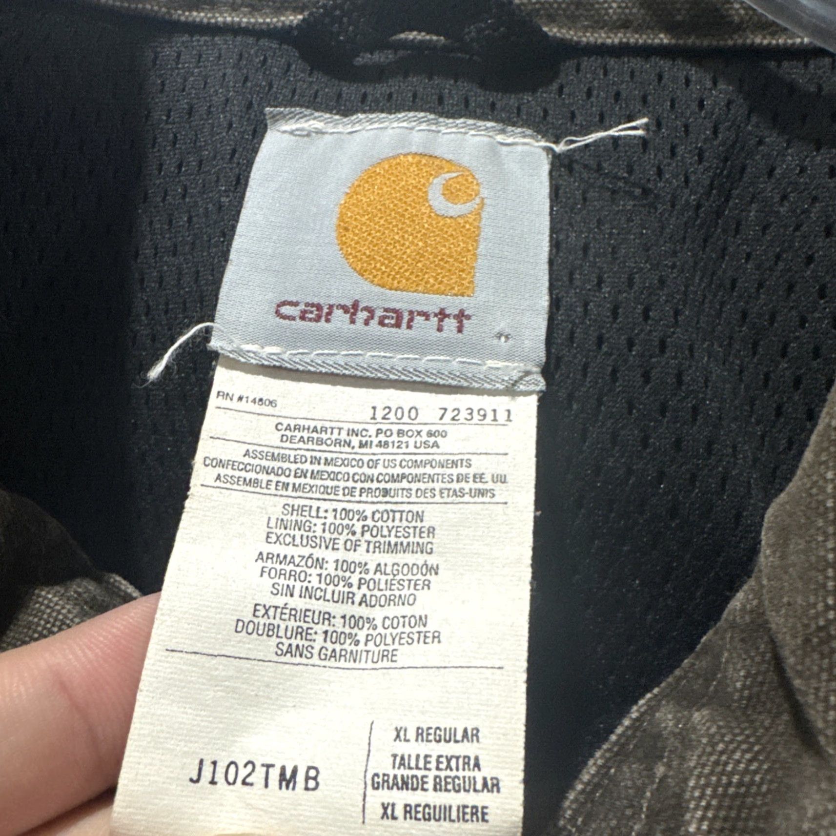 Carhartt VINTAGE Carhartt Jacket Men's XL Canvas Faded Timber Brown J102TMB Santa Fe Bomber Jacket Mens XL Brown Canvas Carhartt J102TMB Santa Fe Size US XL / EU 56 / 4 - 4 Thumbnail