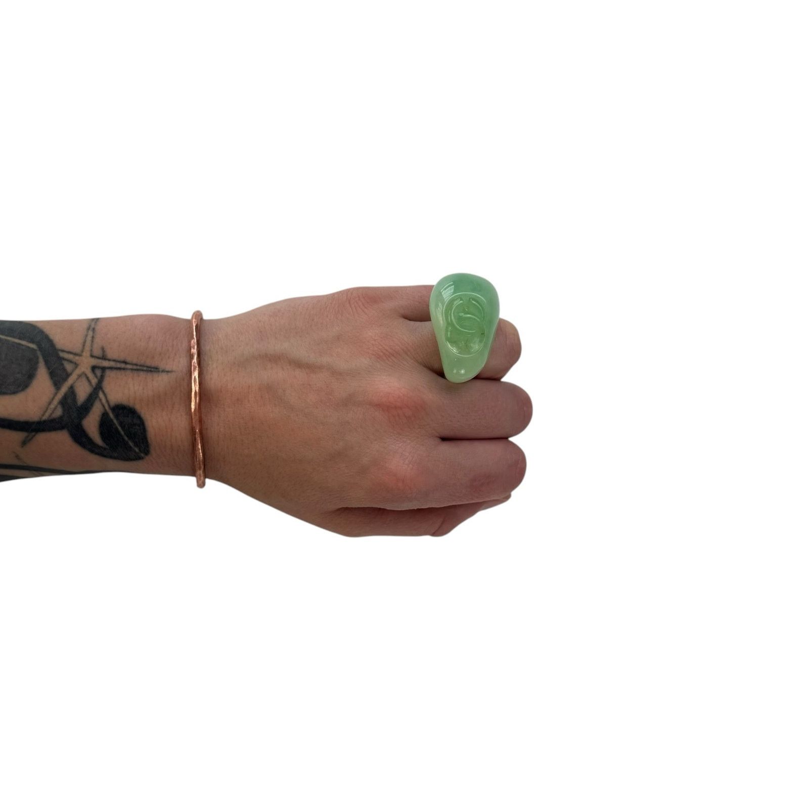 Chanel Chanel CC Faux Jade Ring Size ONE SIZE - 3 Thumbnail