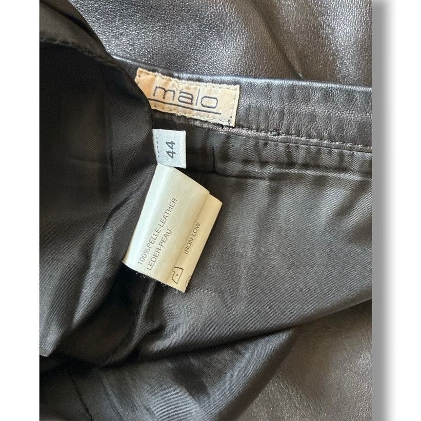 Malo Malo Italian leather high rise straight leg trousers Size 30" / US 8 / IT 44 - 8 Thumbnail