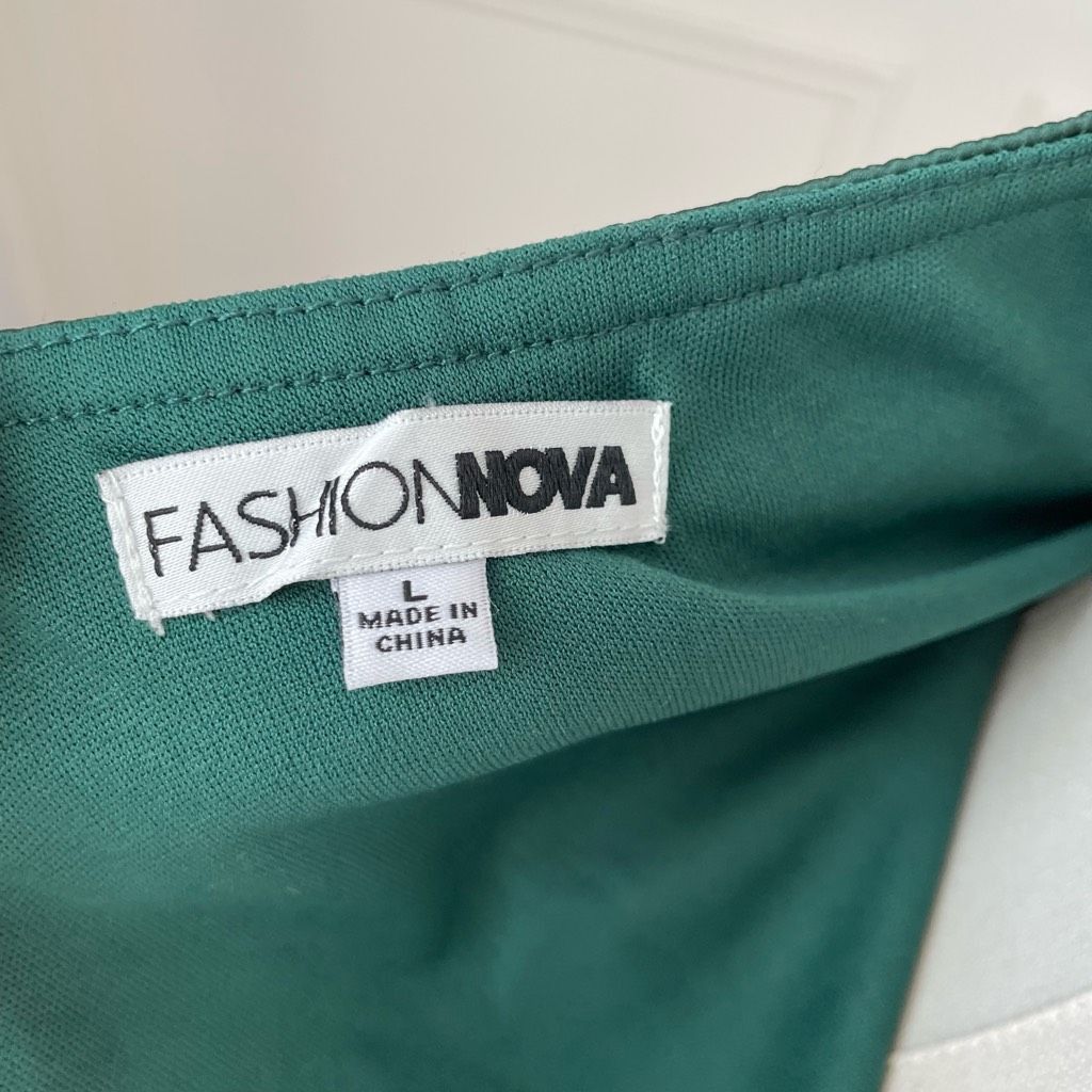 Other Fashion Nova When In Rome Rosette Satin Midi Dress Hunter Gr | Grailed