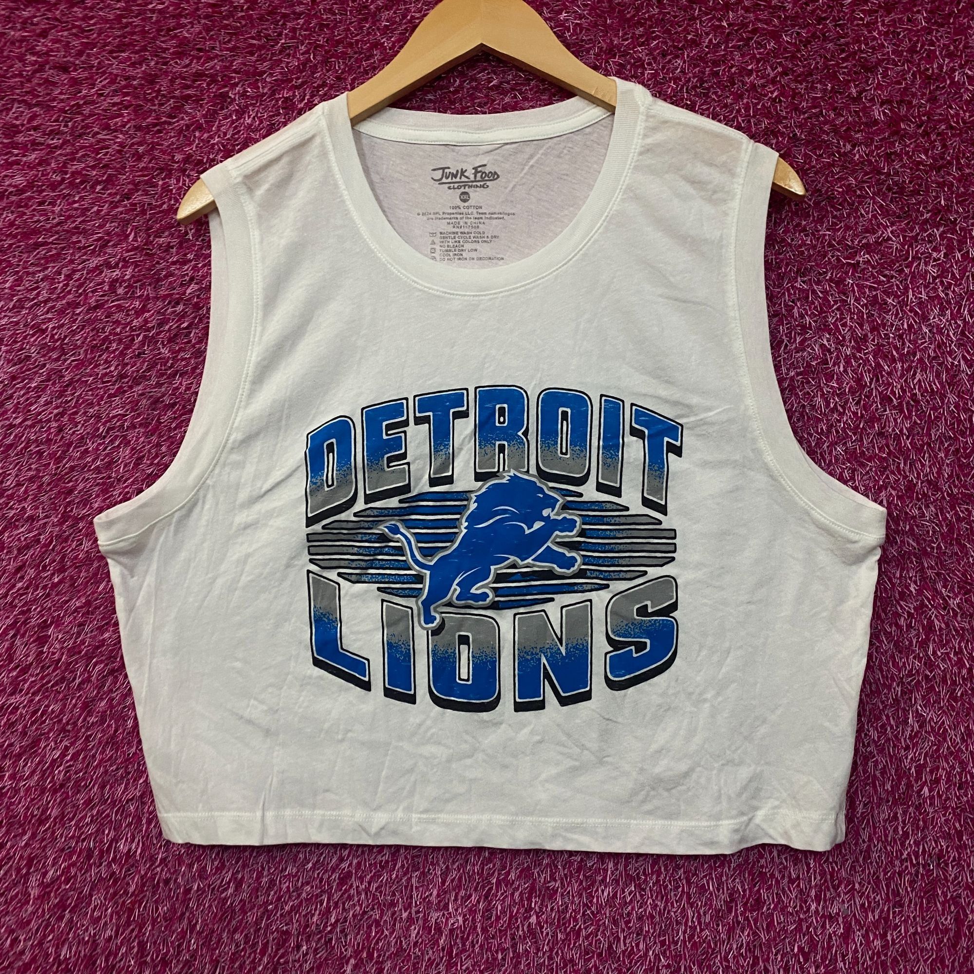 Junk Food Junk Food Clothing NFL Detroit Lions Cropped Sleeveless T-Sh Size XXL / US 16-18 / IT 52-54 - 1 Thumbnail