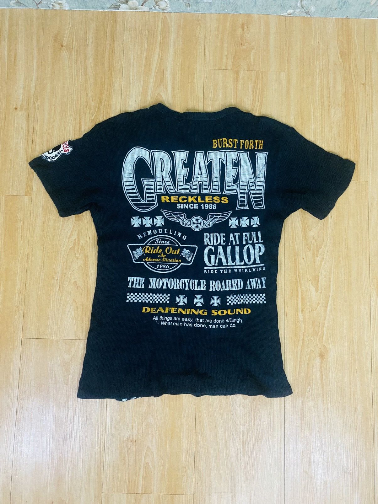 Bullet Noise Vtg Bullet Noise Waffle Racing Tee Y2K Japanese Streetwear Size US L / EU 52-54 / 3 - 1 Thumbnail