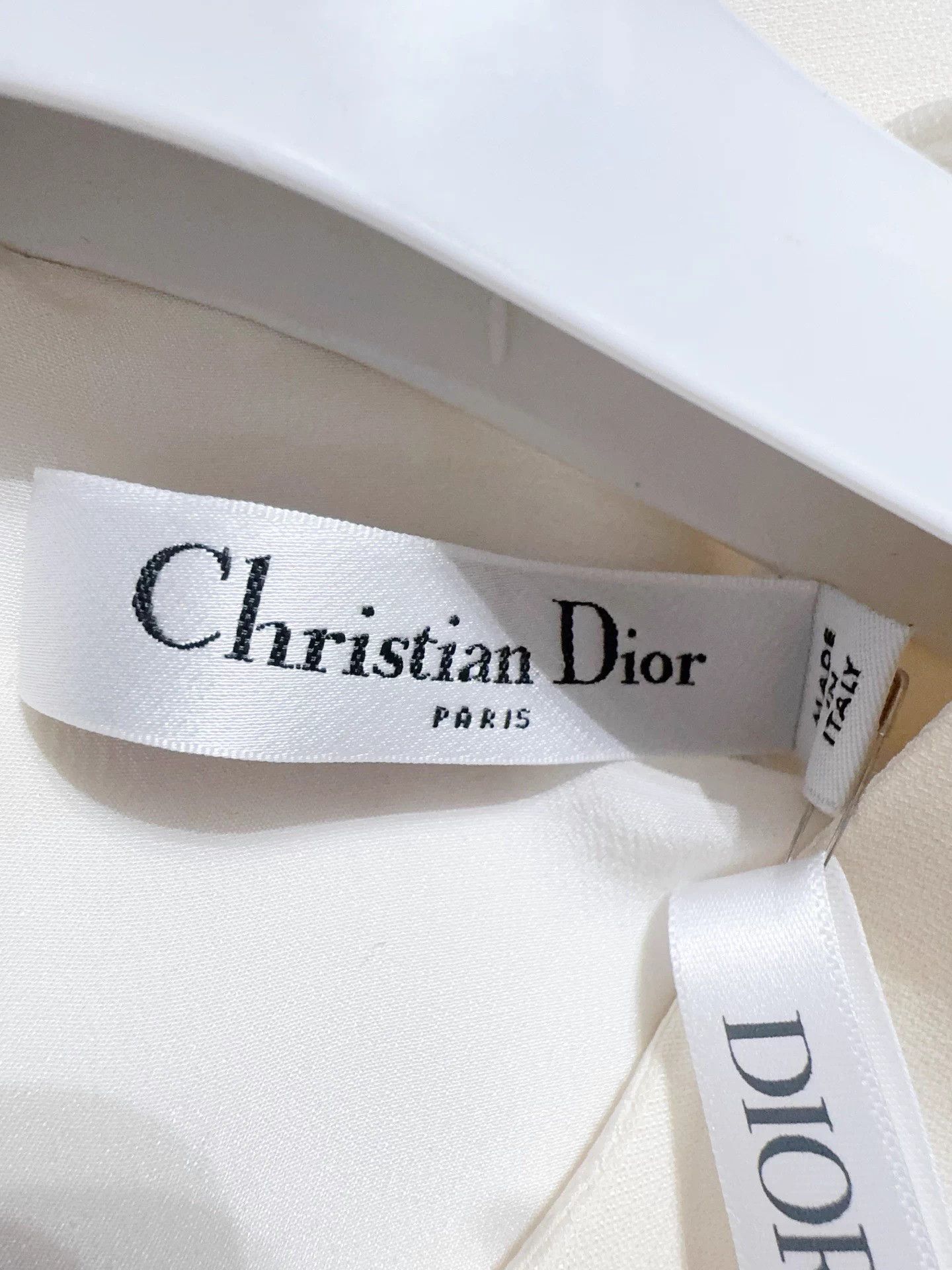 Dior Dior New White Silk Wool Midi Dress F36 Women's Size XS / US 0-2 / IT 36-38 - 3 Thumbnail