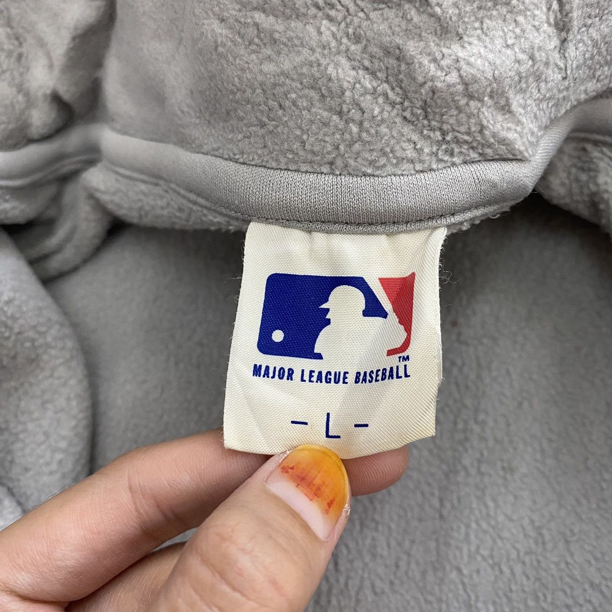 MLB NEW YORK YANKEES Mlb Baseball Half Zipper Grey Fleece Size US L / EU 52-54 / 3 - 6 Thumbnail