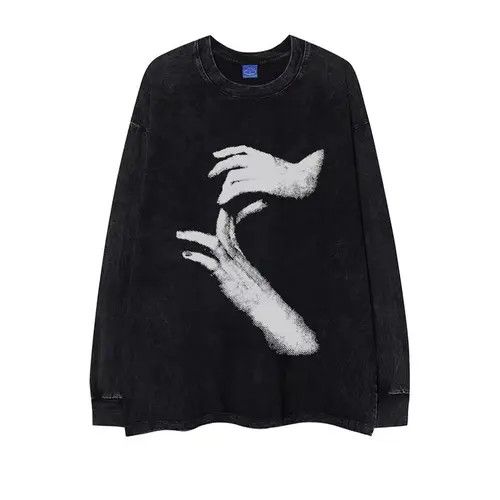 Japanese Brand Vintage Hip Hop Hand Printed Aged Long Sleeve T-Shirt Size US L / EU 52-54 / 3 - 7 Thumbnail