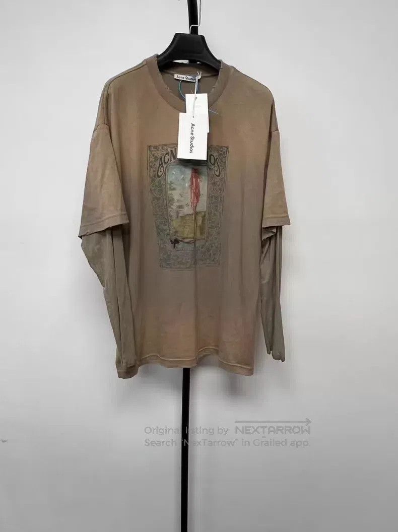 Acne Studios Acne Studios Layered Printed Loose Crewneck Letter Slouchy Size XS / US 0-2 / IT 36-38 - 1 Thumbnail
