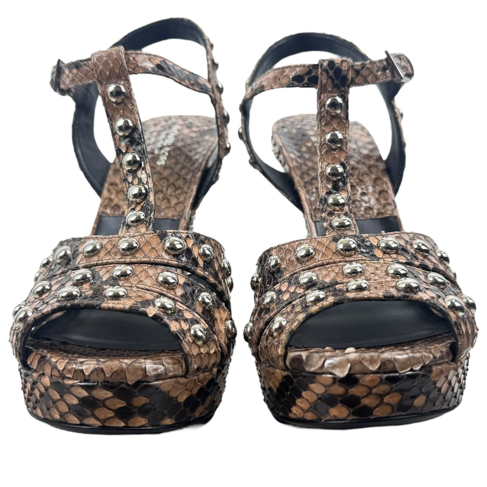 Michael Kors NEW Michael Kors Collection Rosanna Studded Python Sandals Size US 7.5 / IT 37.5 - 5 Thumbnail