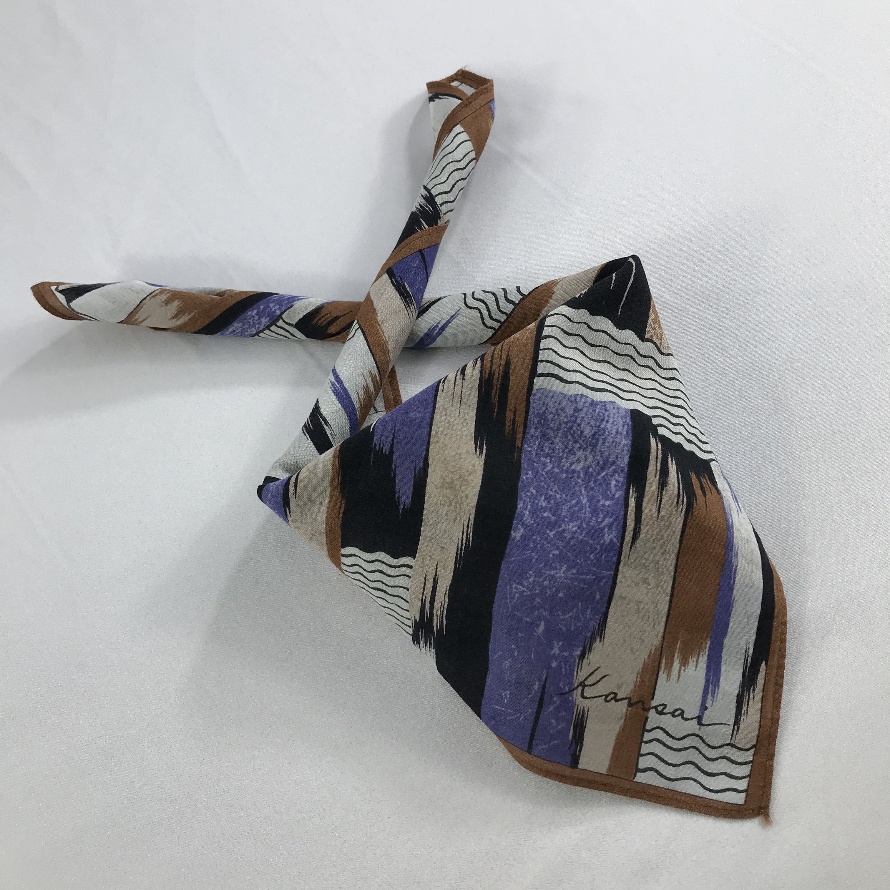 Kansai Yamamoto × Vintage Kansai Bandana / Handkerchief / Neckerchief - S2596 Size ONE SIZE - 4 Thumbnail