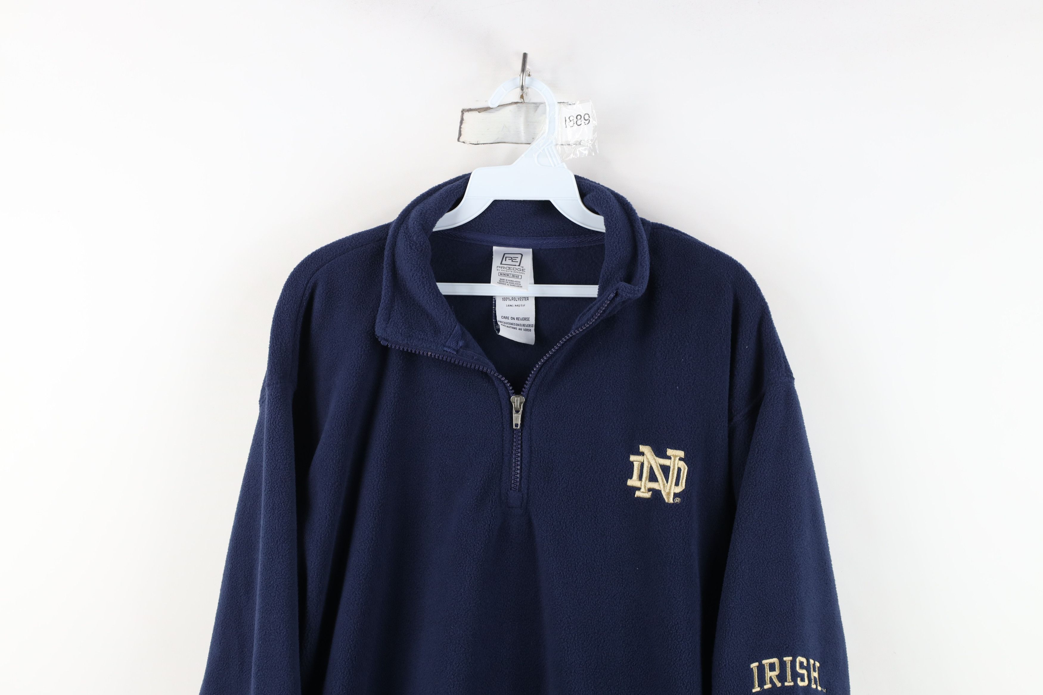 Vintage Vintage Dame University Football Half Zip Fleece Sweater Size US M / EU 48-50 / 2 - 2 Thumbnail