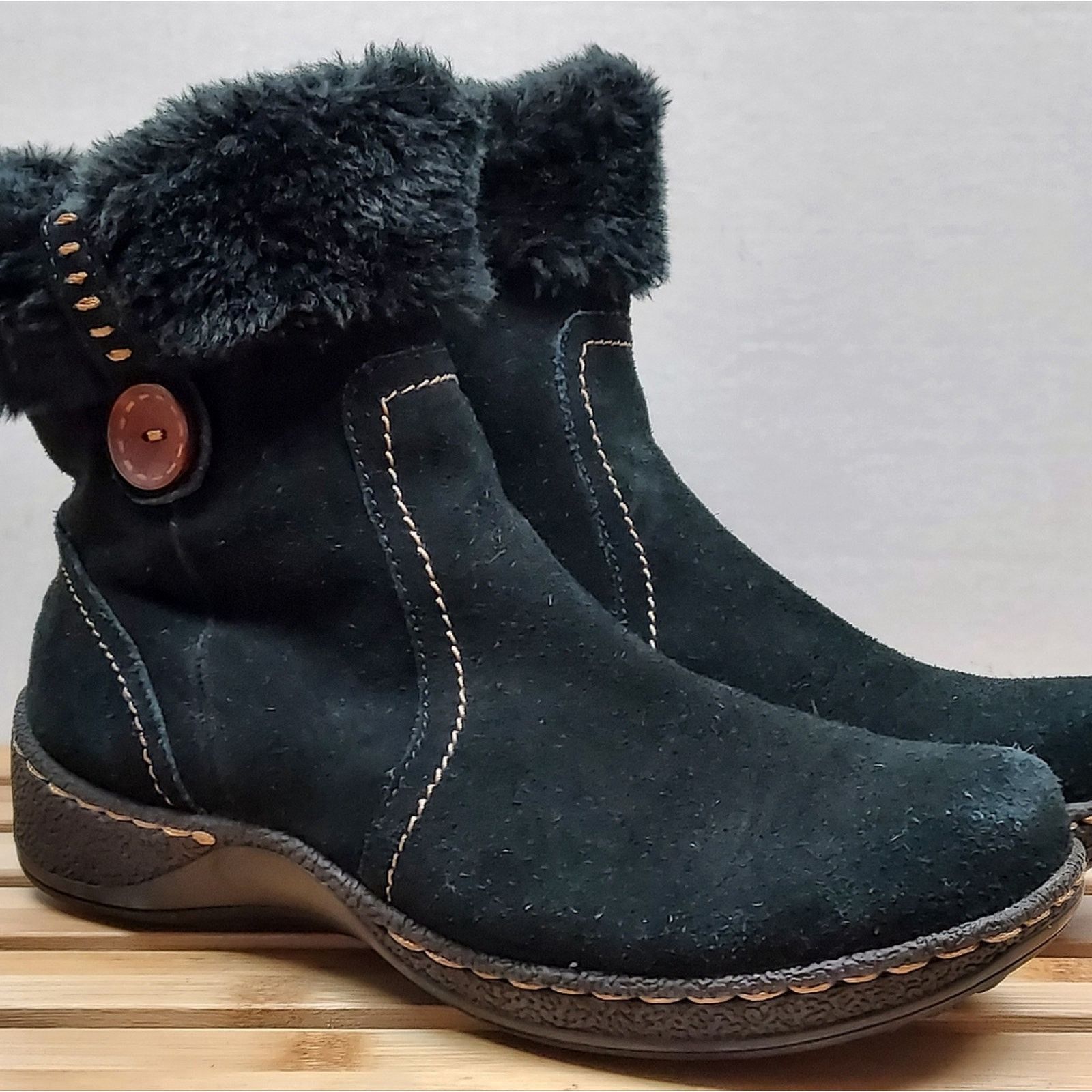 Other St.John's Bay Womens | Black Leather Ankle Zip Boots Size 9 Size US 9 / IT 39 - 2 Thumbnail