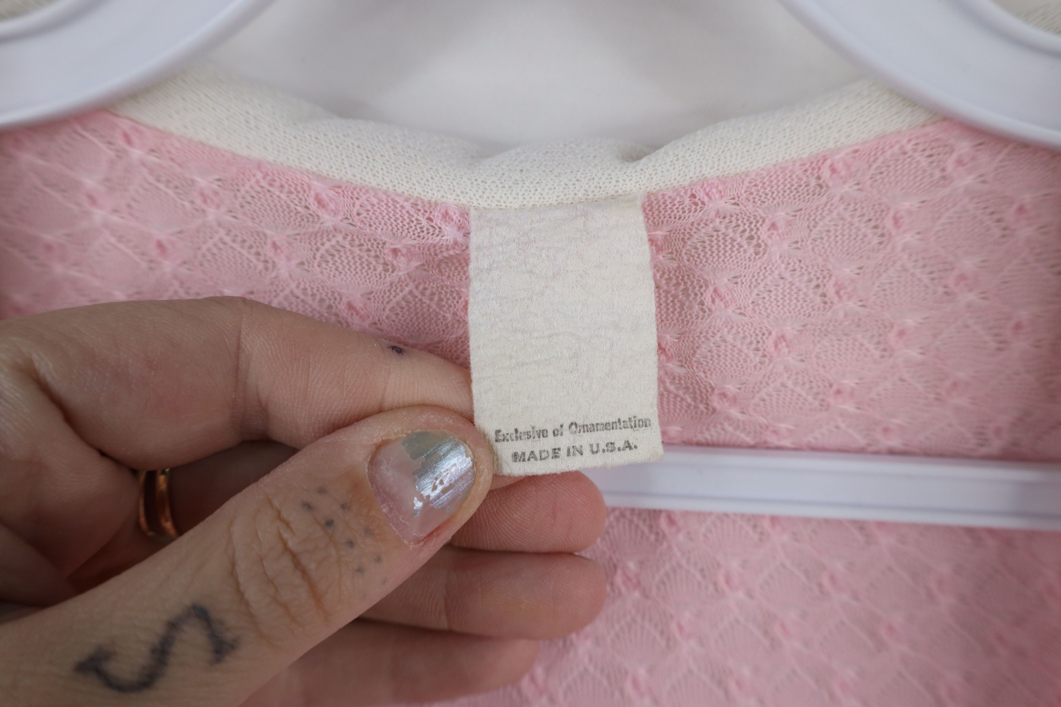 Vintage Vintage 60s 70s Rockabilly Collared Body Suit Pink USA Size L / US 10 / IT 46 - 8 Thumbnail