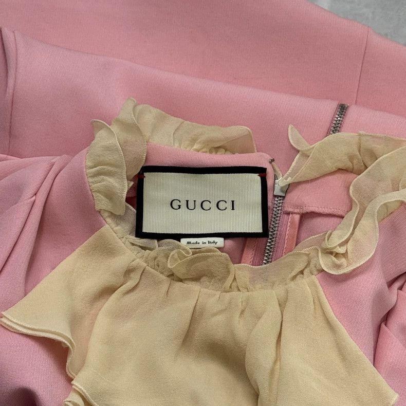 Gucci Knitted high-waisted round-neck dress
