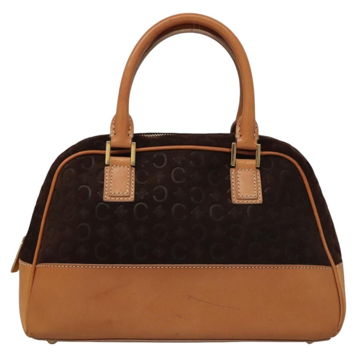 Celine CELINE C Macadam Canvas Hand Bag Brown Gold Size ONE SIZE - 2 Thumbnail