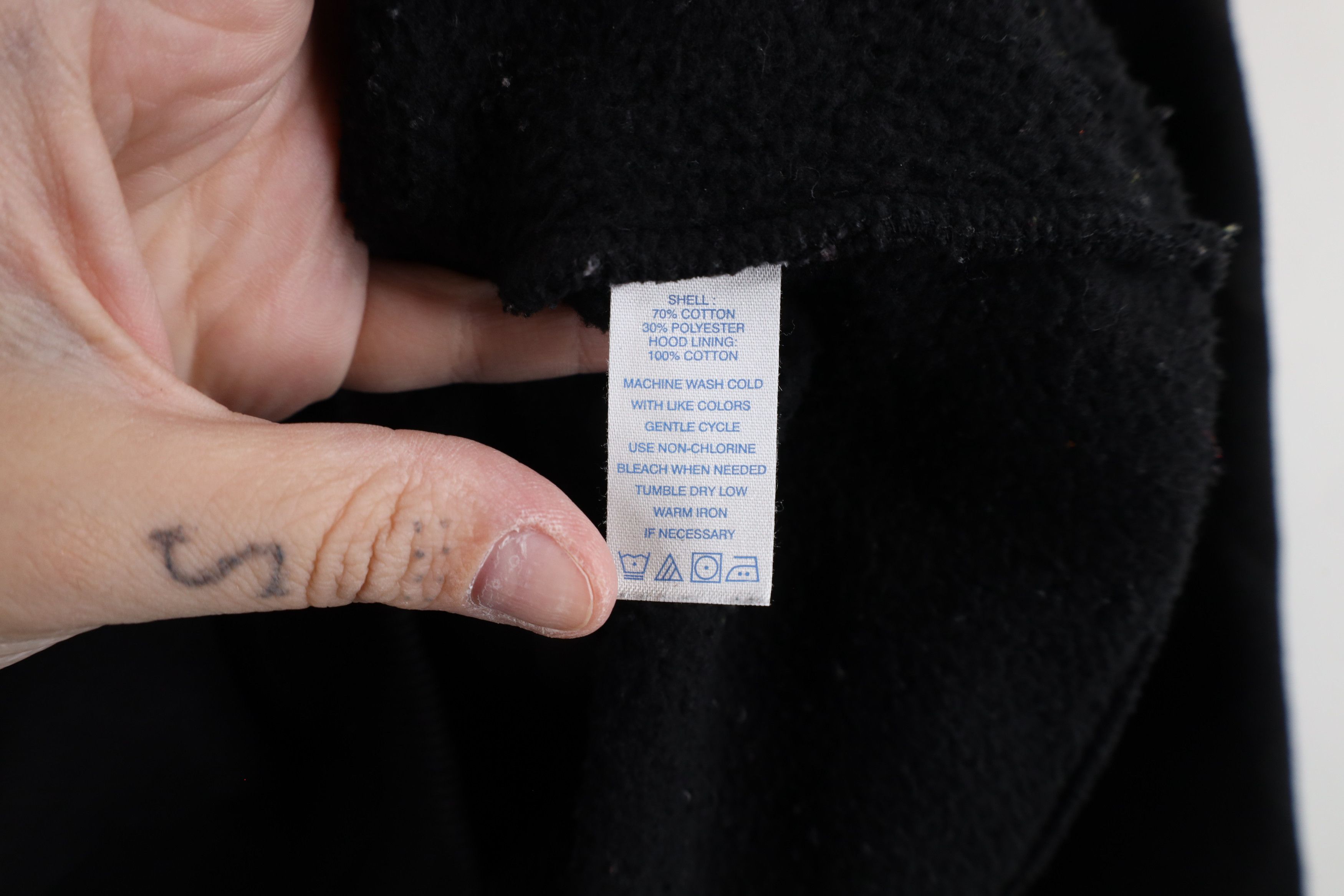 Vintage Vintage 90s Streetwear Full Zip Hoodie Sweatshirt Black Size L / US 10 / IT 46 - 7 Thumbnail