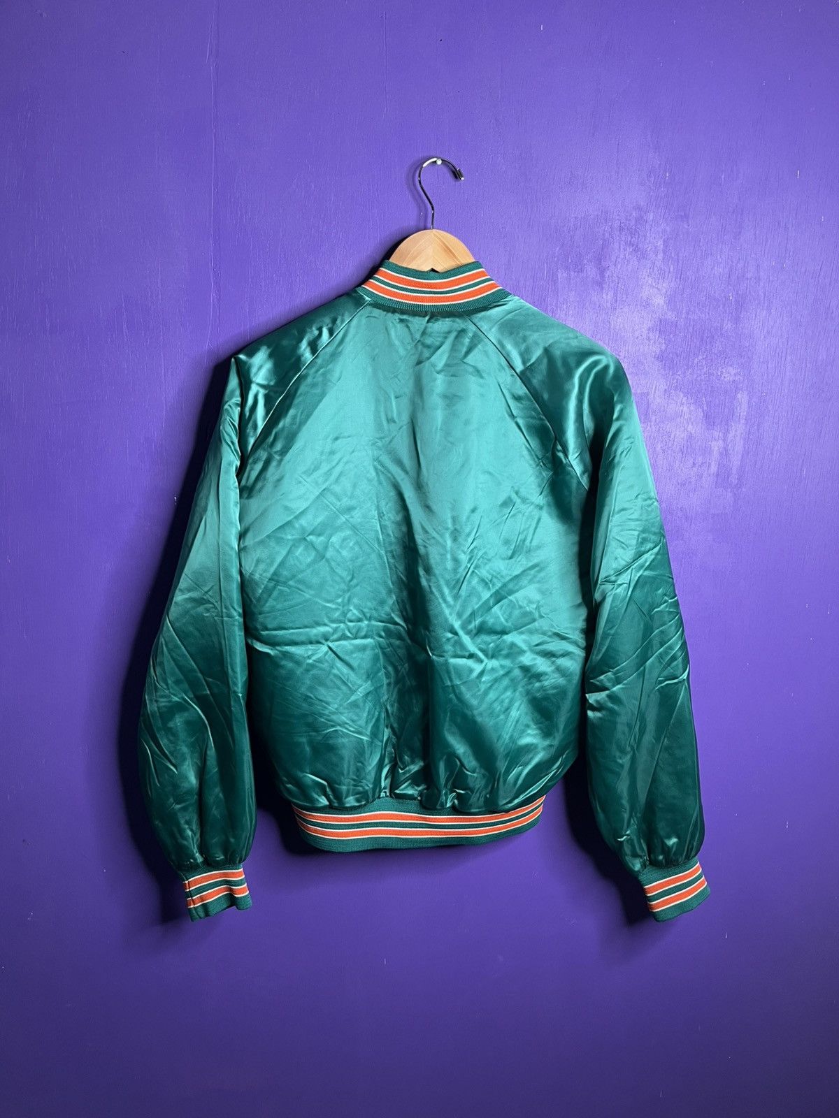 Chalk Line × NFL × Vintage Vintage 80s Chalk line Miami dolphins satin jacket Size US M / EU 48-50 / 2 - 2 Thumbnail