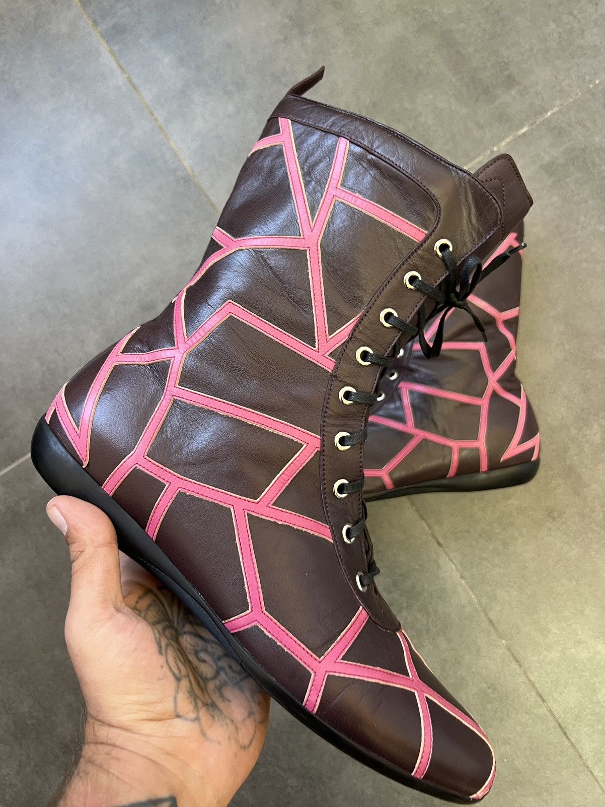 Yohji Yamamoto Archive 2008 Yohji Yamamoto x Salvatore Ferragamo high boots Size US 7.5 / EU 40-41 - 2 Thumbnail