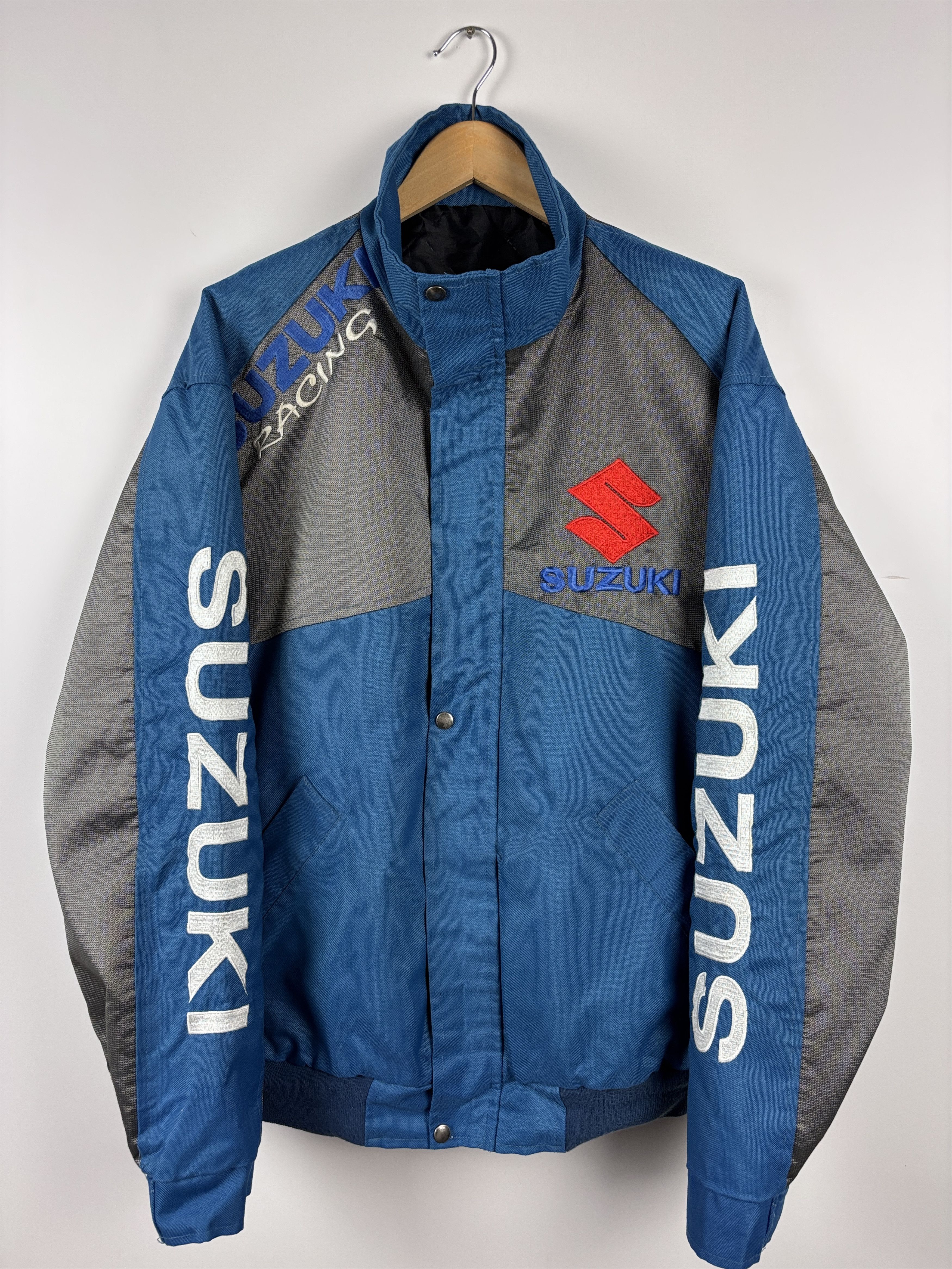 Other Vintage Suzuki Racing Bomber Jacket Black Blue Mens Size XL Size US XL / EU 56 / 4 - 1 Thumbnail