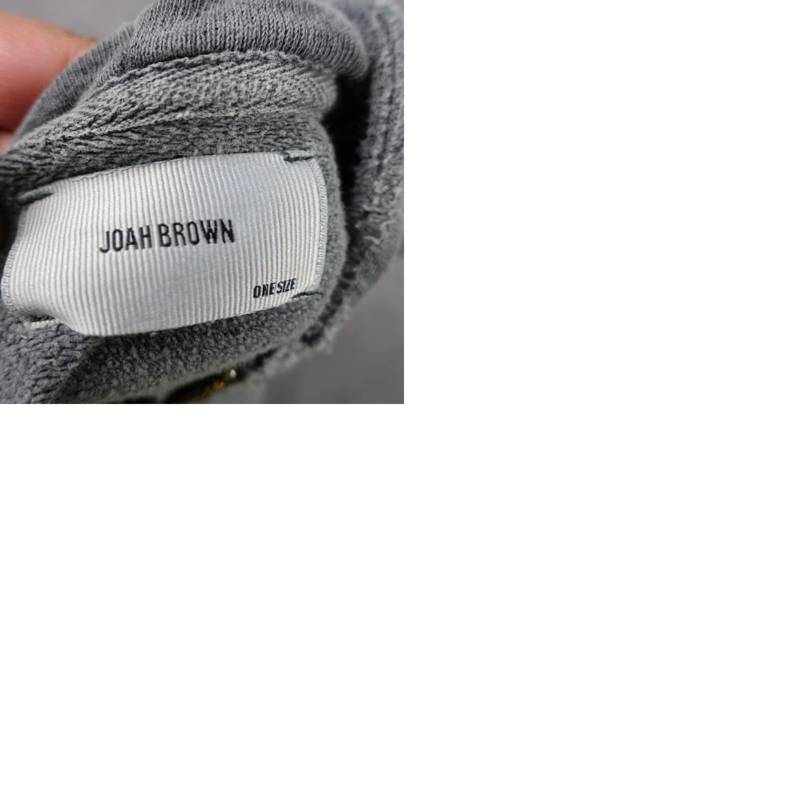 Vintage Joah Brown Hoodie Womens One Size Gray Full Zip Cotton Thrashed Grungy Casual Size ONE SIZE - 12 Thumbnail