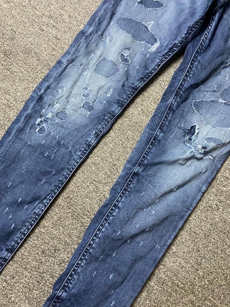 Diesel Diesel Thommer-T Distressed Slim Fit Jeans (175) Size US 29 - 9 Thumbnail