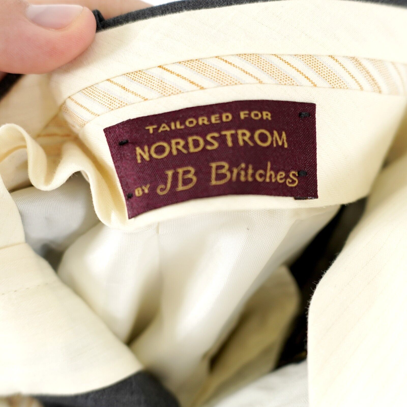 Nordstrom DAMAGED Nordstrom Trabaldo Togna Risalto Super 110s Wool Gra Size 36S - 9 Thumbnail