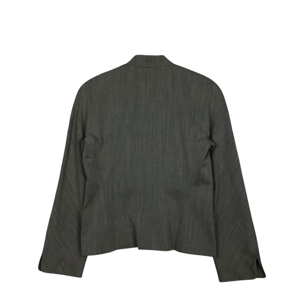 Hermes 🔥VINTAGE CROPPED BUTTON JACKET HERMES PARIS RICH GREY Size S / US 4 / IT 40 - 10 Thumbnail