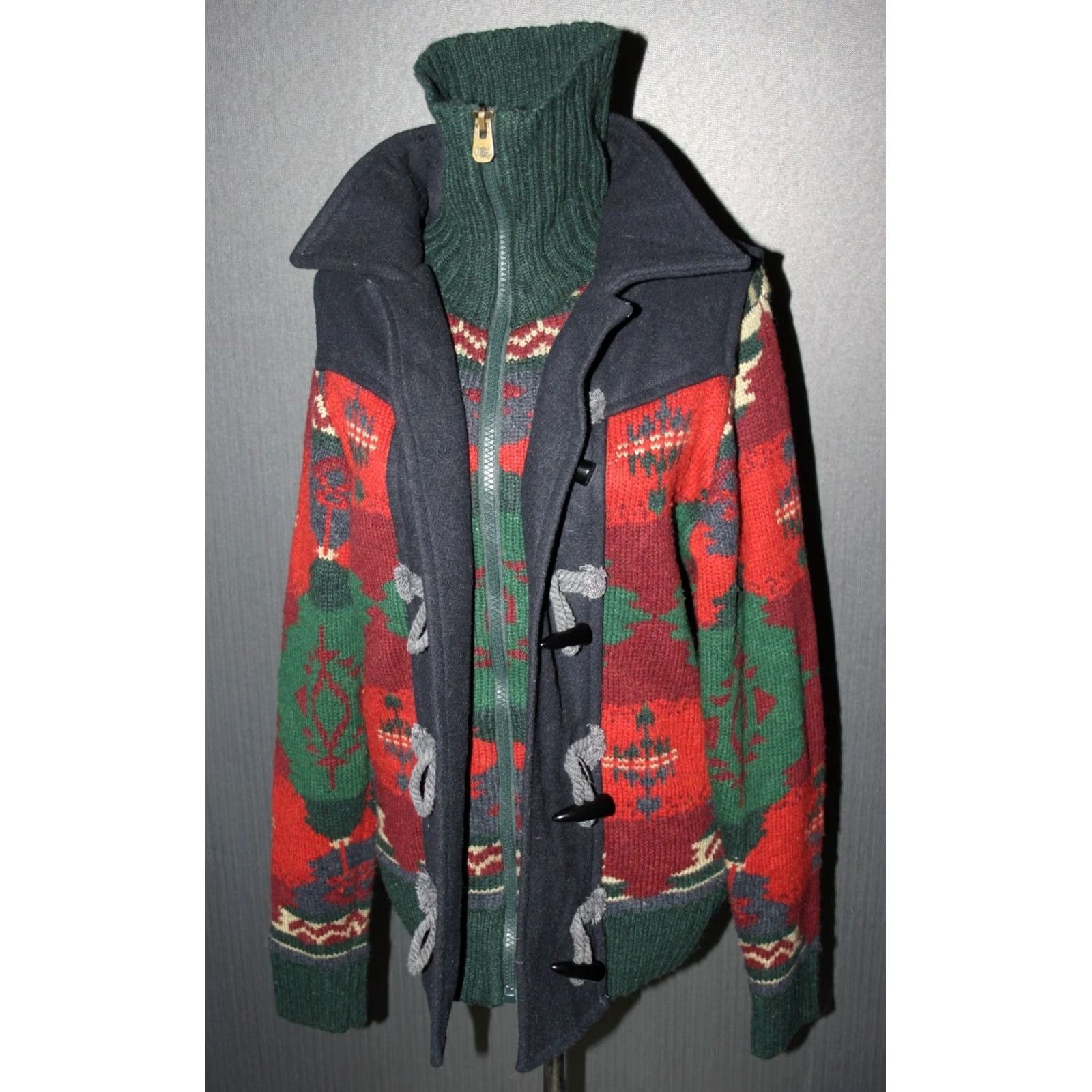 Desigual Desigual Multicoloured Wool Overcoat Jacket L Womens Barcelona Coat Size L / US 10 / IT 46 - 7 Thumbnail